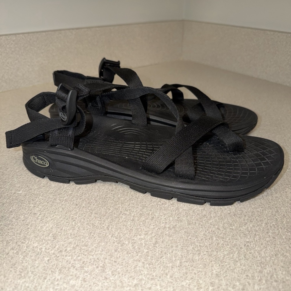 Chaco Men's Zvolv‎ 2 Strappy Sandals Black Toe Strap Size US 11 EUR 44 J105083